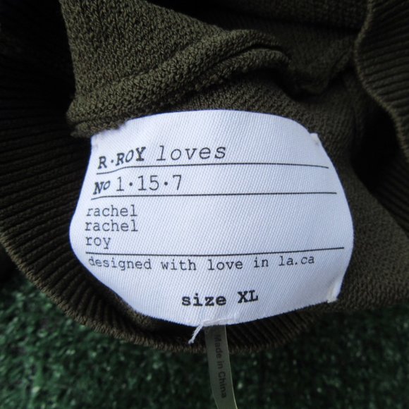 Rachel R. Roy Loves Military Green Lattice Back Sweater Size XL - Picture 7 of 9